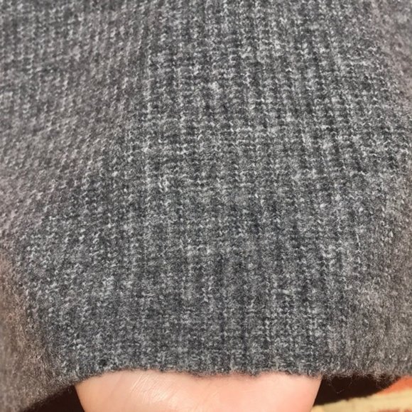 Gray and Pink Revolve John + Jenn Varsity Stripe Mock Neck Sweater - Picture 10 of 13